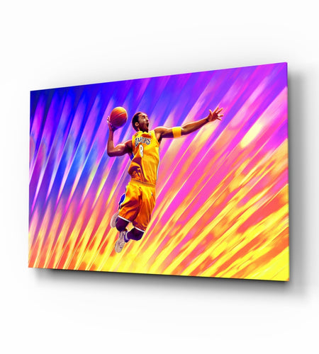 Kobe Bryant: Flight of Colors Glass Wall Art || Designer Collection