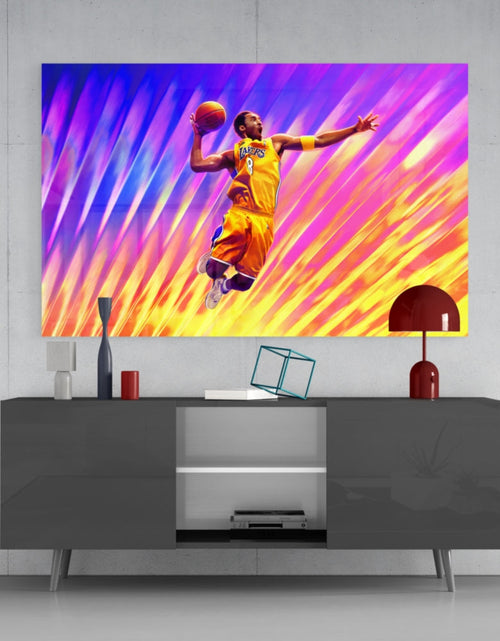 Load image into Gallery viewer, Kobe Bryant: Flight of Colors Glass Wall Art || Designer Collection
