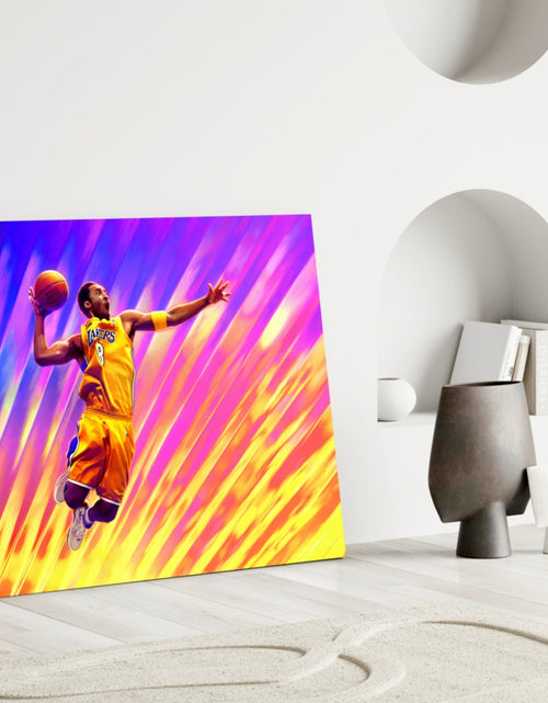 Load image into Gallery viewer, Kobe Bryant: Flight of Colors Glass Wall Art || Designer Collection

