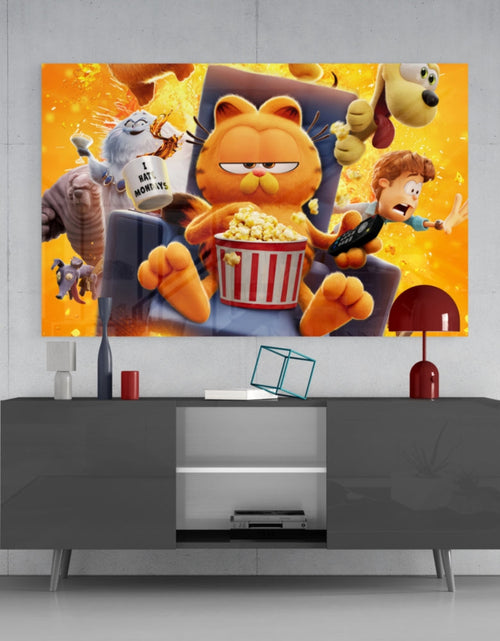 Load image into Gallery viewer, Garfield: Lazy Day Glass Wall Art || Designer Collection
