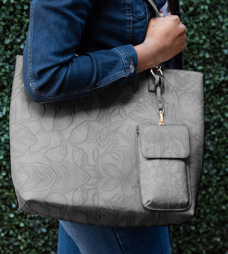 Floral Tote W/Crossbody
