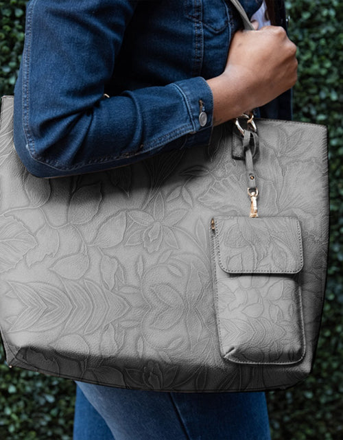 Load image into Gallery viewer, Floral Tote W/Crossbody

