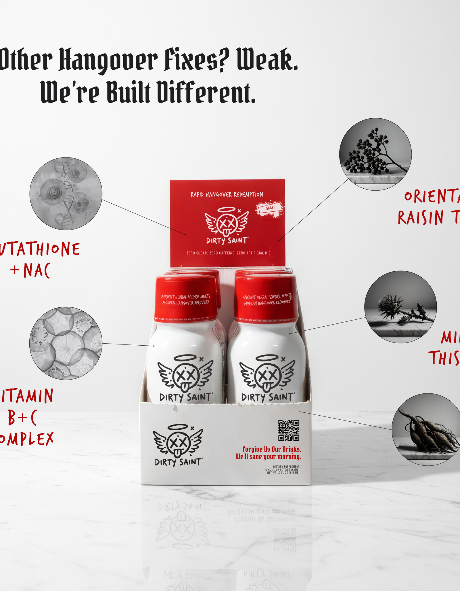Rapid Hangover Recovery Shot in Natural Grape Flavor