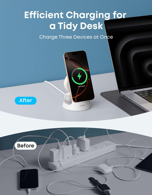 Load image into Gallery viewer, Anker MagGo Wireless Charging Station (3-in-1, Dock Stand)
