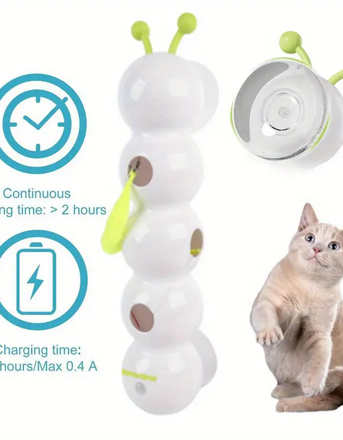 Load image into Gallery viewer, Wiggly Caterpillar Cat Toy – Automatic Motion for Endless Play!
