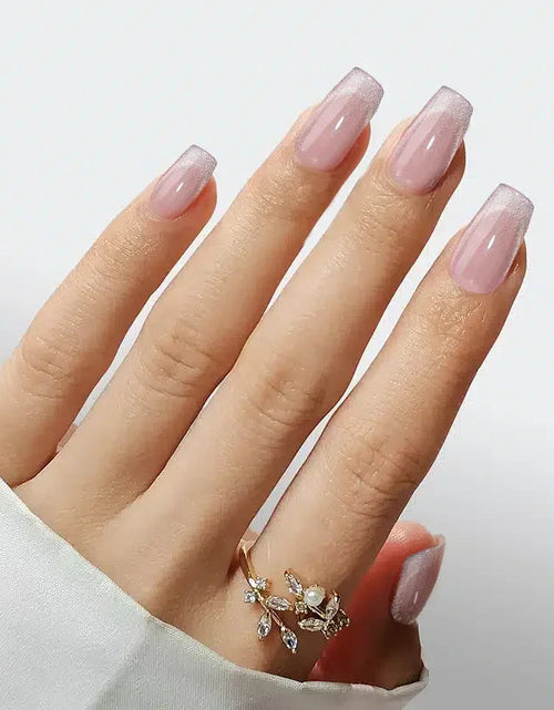 Load image into Gallery viewer, Starlight Shimmer Coffin Nails  - Press on Nails

