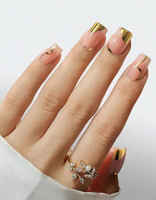 Load image into Gallery viewer, Golden Hour Square Nails - Press On Nails
