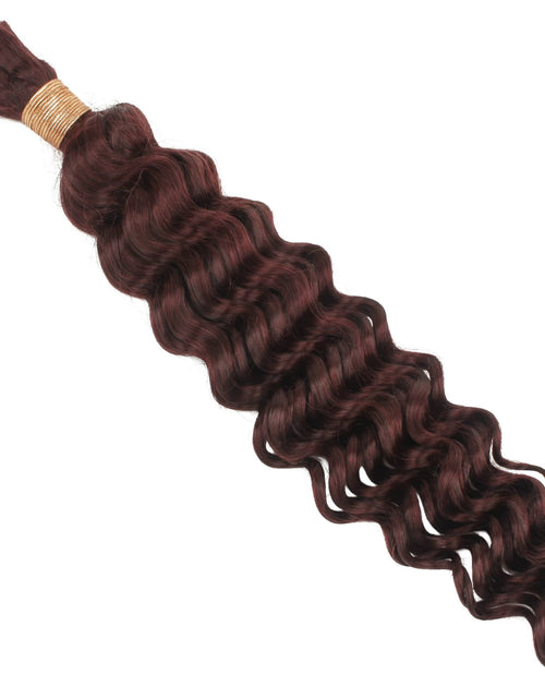 Load image into Gallery viewer, Burgundy Deep Wave Color 99J Bulk 100% Human Braiding Hair
