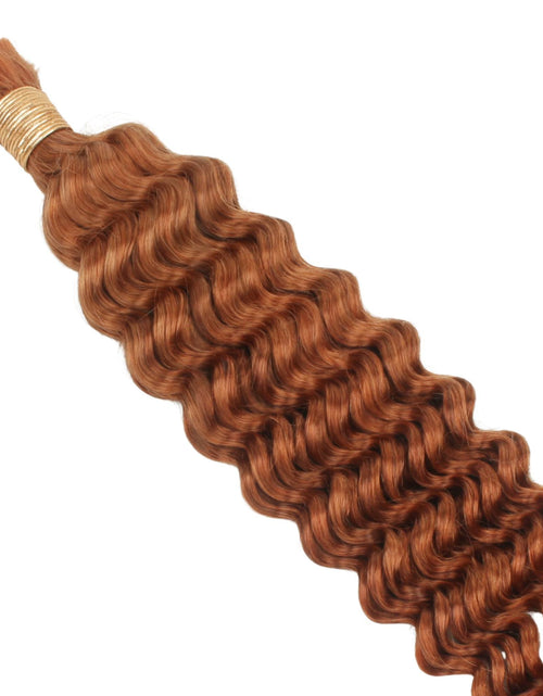 Load image into Gallery viewer, Copper Deep Wave Color 350 Bulk 100% Human Braiding Hair
