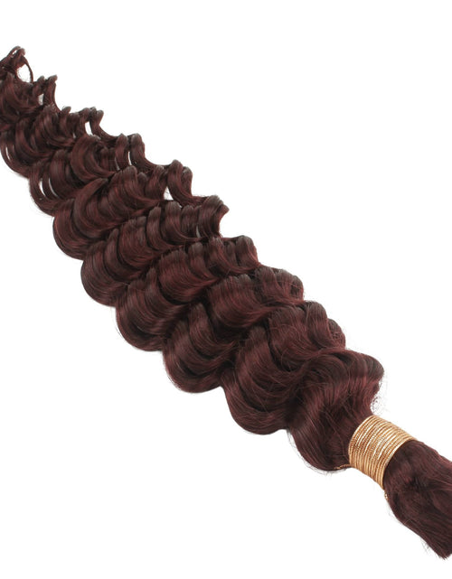 Load image into Gallery viewer, Burgundy Deep Wave Color 99J Bulk 100% Human Braiding Hair
