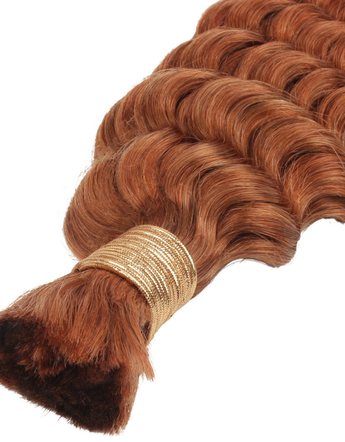 Load image into Gallery viewer, Copper Deep Wave Color 350 Bulk 100% Human Braiding Hair
