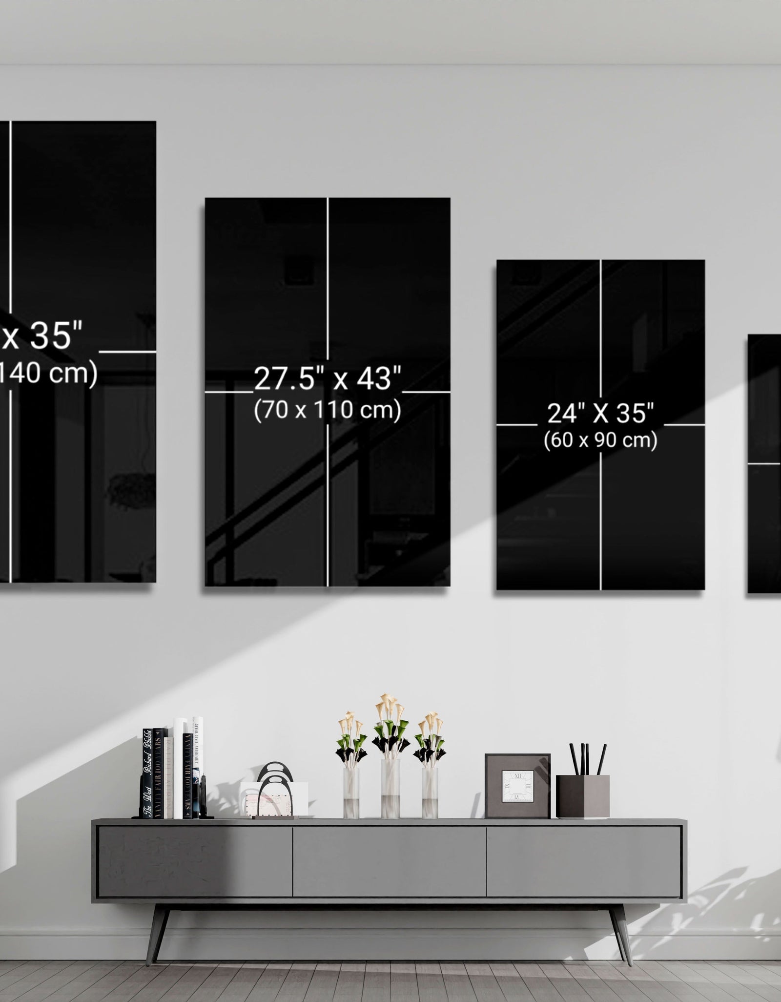 Red Storm Glass Wall Art  || Designer Collection