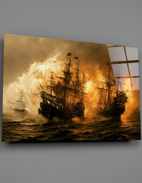 Load image into Gallery viewer, Red Storm Glass Wall Art  || Designer Collection
