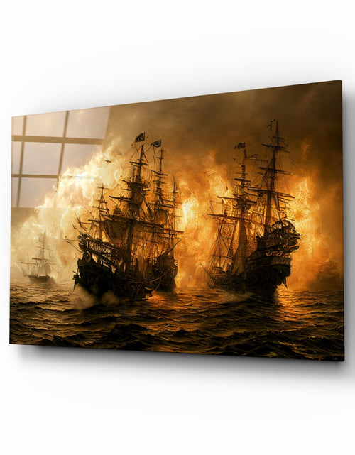 Load image into Gallery viewer, Red Storm Glass Wall Art  || Designer Collection
