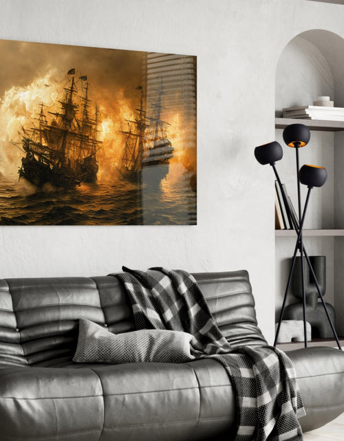 Load image into Gallery viewer, Red Storm Glass Wall Art  || Designer Collection
