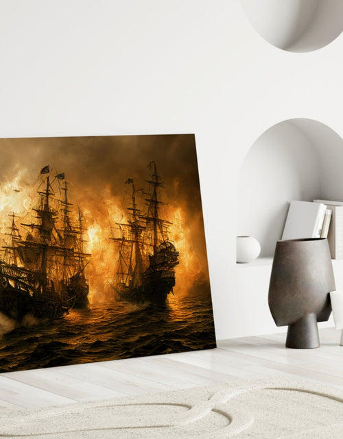 Load image into Gallery viewer, Red Storm Glass Wall Art  || Designer Collection
