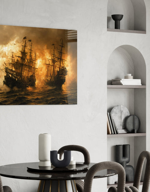 Load image into Gallery viewer, Red Storm Glass Wall Art  || Designer Collection
