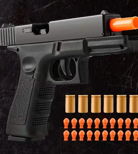 Semi-Automatic Foam Bullet Toy Pistol for Kids (8+)