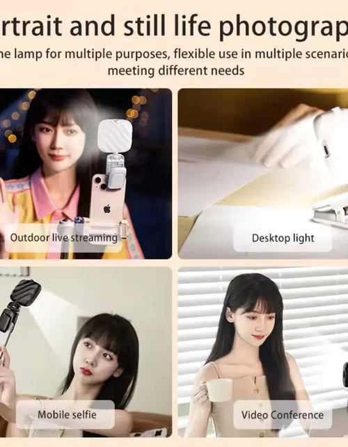 Load image into Gallery viewer, LED Clip-on Phone Light with Adjustable Stand
