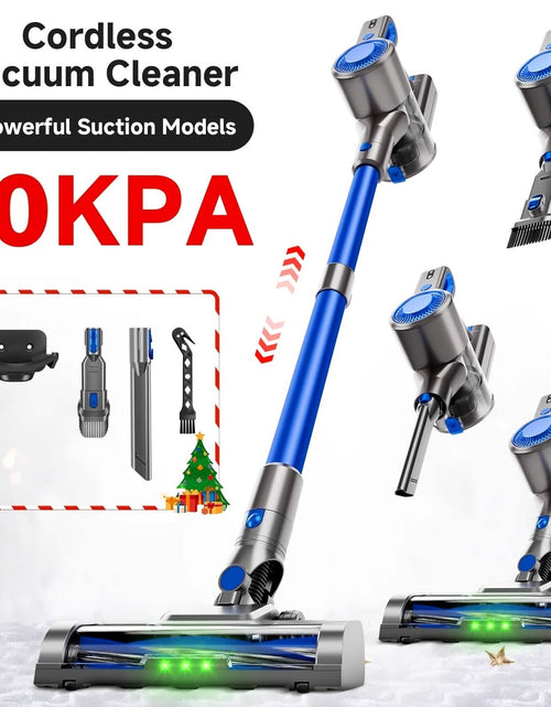 Load image into Gallery viewer, Cordless Vacuum Cleaner with LED Light &amp; Removable Battery – Blue
