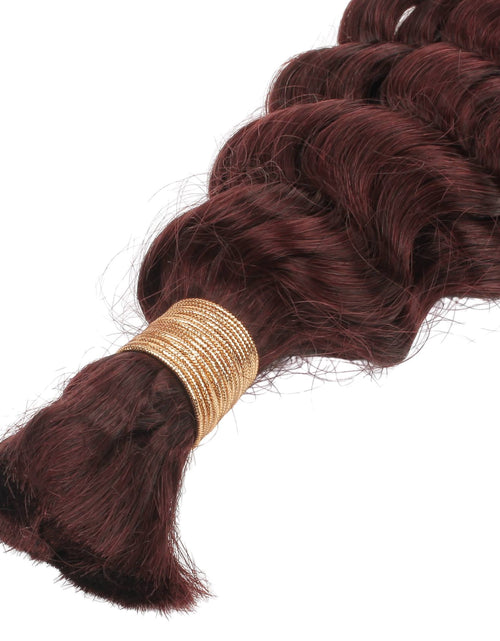 Load image into Gallery viewer, Burgundy Deep Wave Color 99J Bulk 100% Human Braiding Hair
