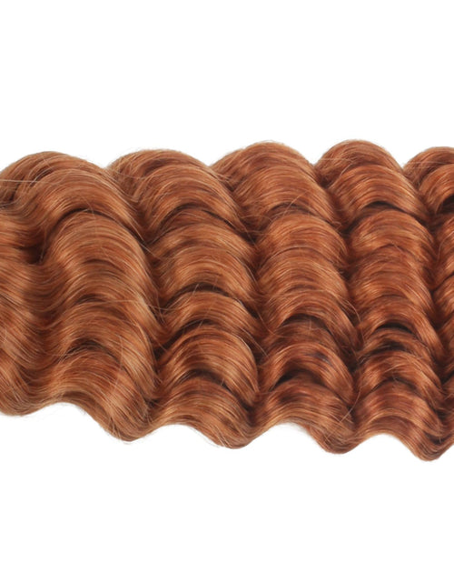 Load image into Gallery viewer, Copper Deep Wave Color 350 Bulk 100% Human Braiding Hair
