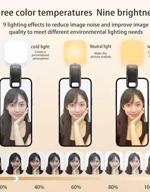 Load image into Gallery viewer, LED Clip-on Phone Light with Adjustable Stand
