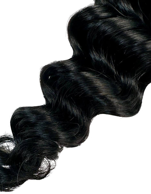 Load image into Gallery viewer, Jet Black Deep Wave Bulk 100% Human Braiding Hair
