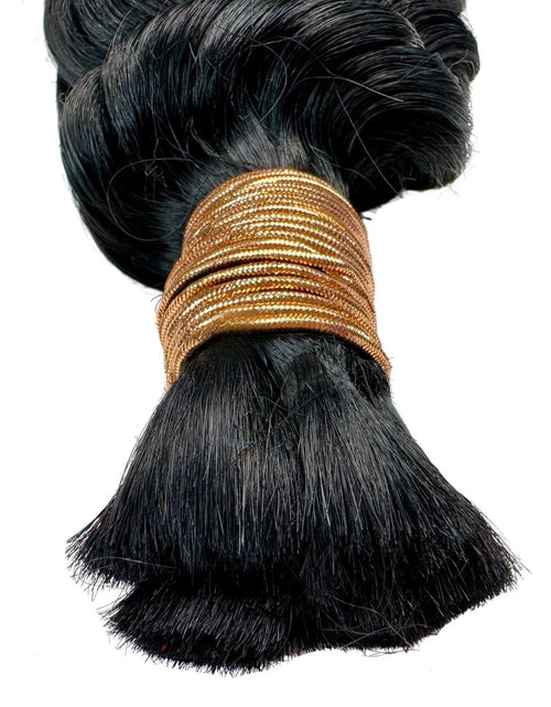 Load image into Gallery viewer, Jet Black Deep Wave Bulk 100% Human Braiding Hair
