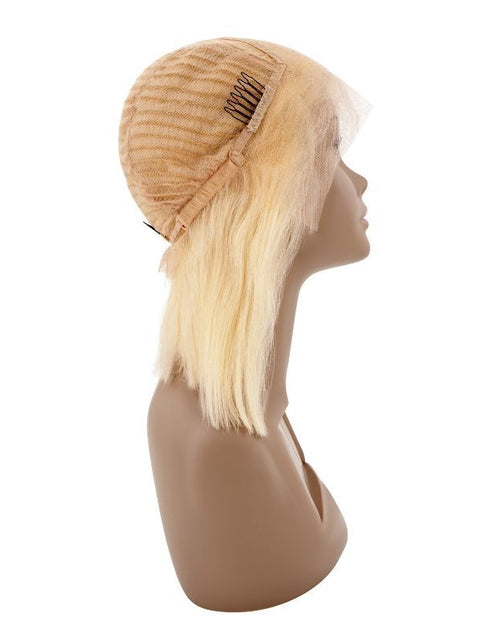 Load image into Gallery viewer, Blonde Straight 13x4 Transparent Lace 100% Human Hair Bob Wig
