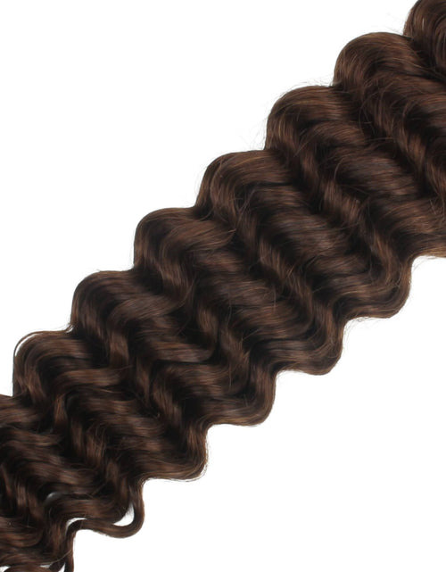 Load image into Gallery viewer, Medium Brown Deep Wave Color 4 Bulk 100% Human Braiding Hair

