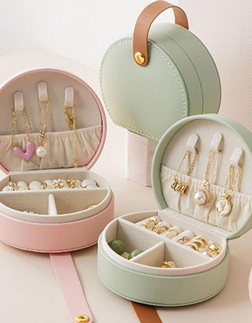 Load image into Gallery viewer, Mini Travel Jewelry Box Organizer for Compact Storage on the Go
