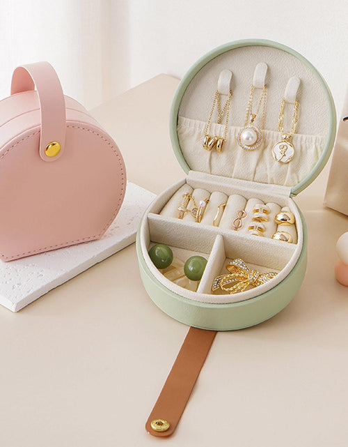 Load image into Gallery viewer, Mini Travel Jewelry Box Organizer for Compact Storage on the Go

