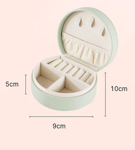 Mini Travel Jewelry Box Organizer for Compact Storage on the Go