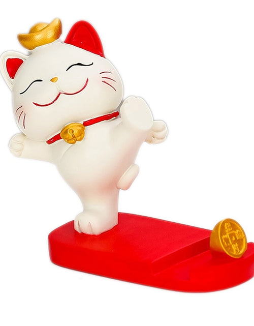 Load image into Gallery viewer, Kawaii Lucky Cat Phone Stand – Maneki Neko Style for All Phones
