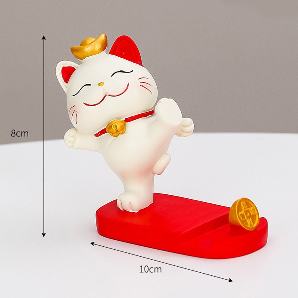 Kawaii Lucky Cat Phone Stand – Maneki Neko Style for All Phones
