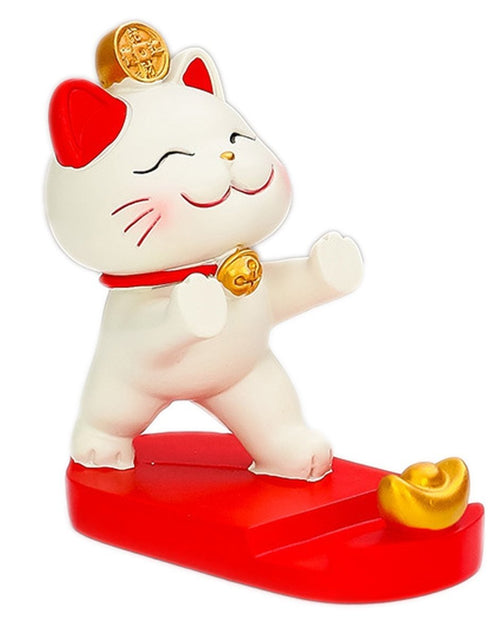 Load image into Gallery viewer, Kawaii Lucky Cat Phone Stand – Maneki Neko Style for All Phones
