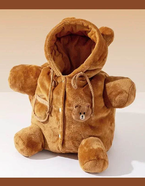 Load image into Gallery viewer, Cozy Bear Pet Carrier – Windproof &amp; Warm for Autumn Adventures!
