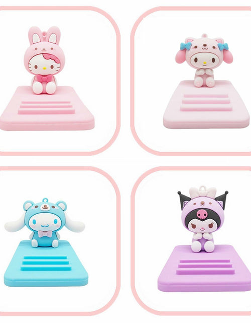 Load image into Gallery viewer, Sicpfuj Cute Phone Stand Desk Cell Phone Holder Blue Polyvinyl Chloride
