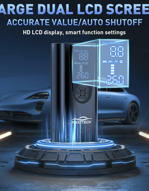 Load image into Gallery viewer, Akiuteck Portable Tire Inflator 150 PSI Cordless Air Pump Black 20000mAh
