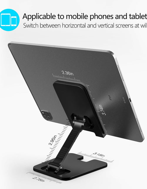Load image into Gallery viewer, Meliya Foldable Aluminum Adjustable Cell Phone Stand Holder for Desk Silver
