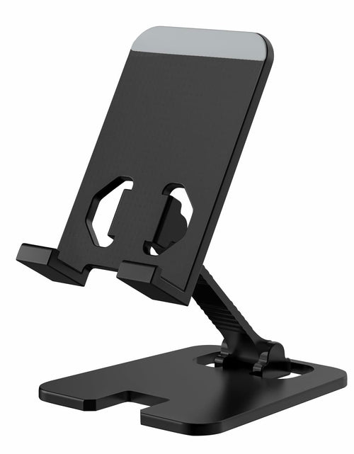 Load image into Gallery viewer, Meliya Foldable Aluminum Adjustable Cell Phone Stand Holder for Desk Silver

