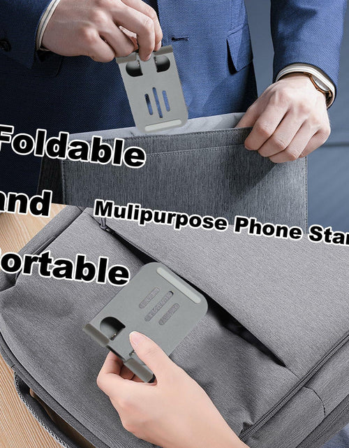 Load image into Gallery viewer, Joe zlvy Cell Phone Stand 360° Rotatable Adjustable Foldable Silvery

