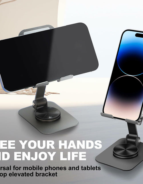 Load image into Gallery viewer, Joe zlvy Cell Phone Stand 360° Rotatable Adjustable Foldable Silvery
