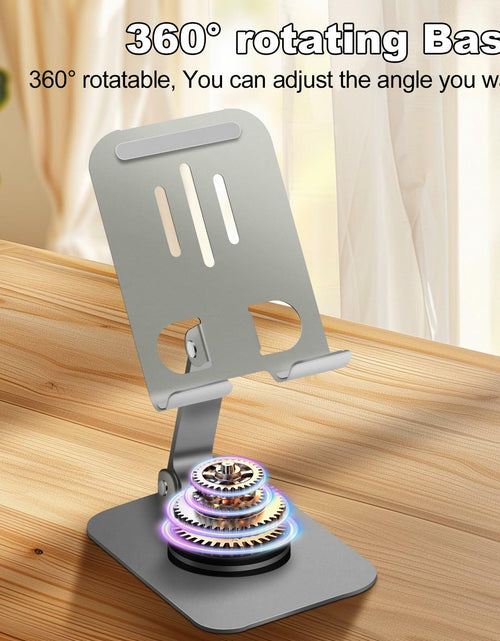 Load image into Gallery viewer, Joe zlvy Cell Phone Stand 360° Rotatable Adjustable Foldable Silvery
