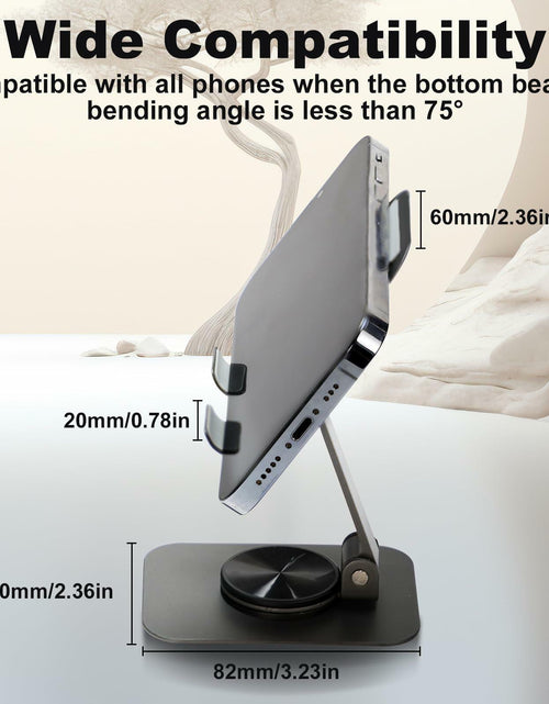 Load image into Gallery viewer, Joe zlvy Cell Phone Stand 360° Rotatable Adjustable Foldable Silvery
