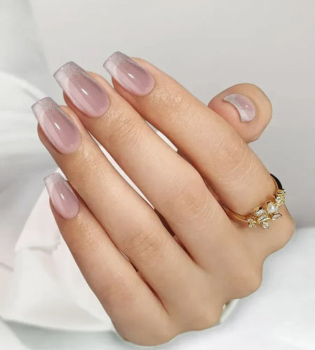 Starlight Shimmer Coffin Nails  - Press on Nails
