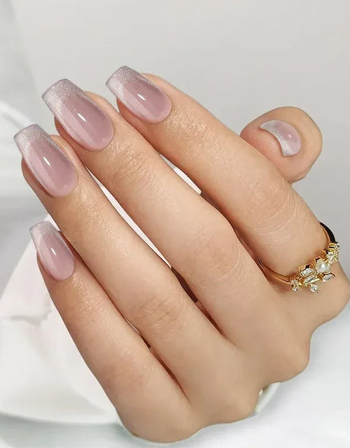 Load image into Gallery viewer, Starlight Shimmer Coffin Nails  - Press on Nails
