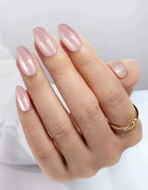 Load image into Gallery viewer, Aurora Cat Eye Almond Nails - Press On Nails
