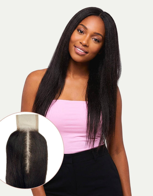 Load image into Gallery viewer, Yaki Straight 2x6 Transparent Lace Human Hair Closure
